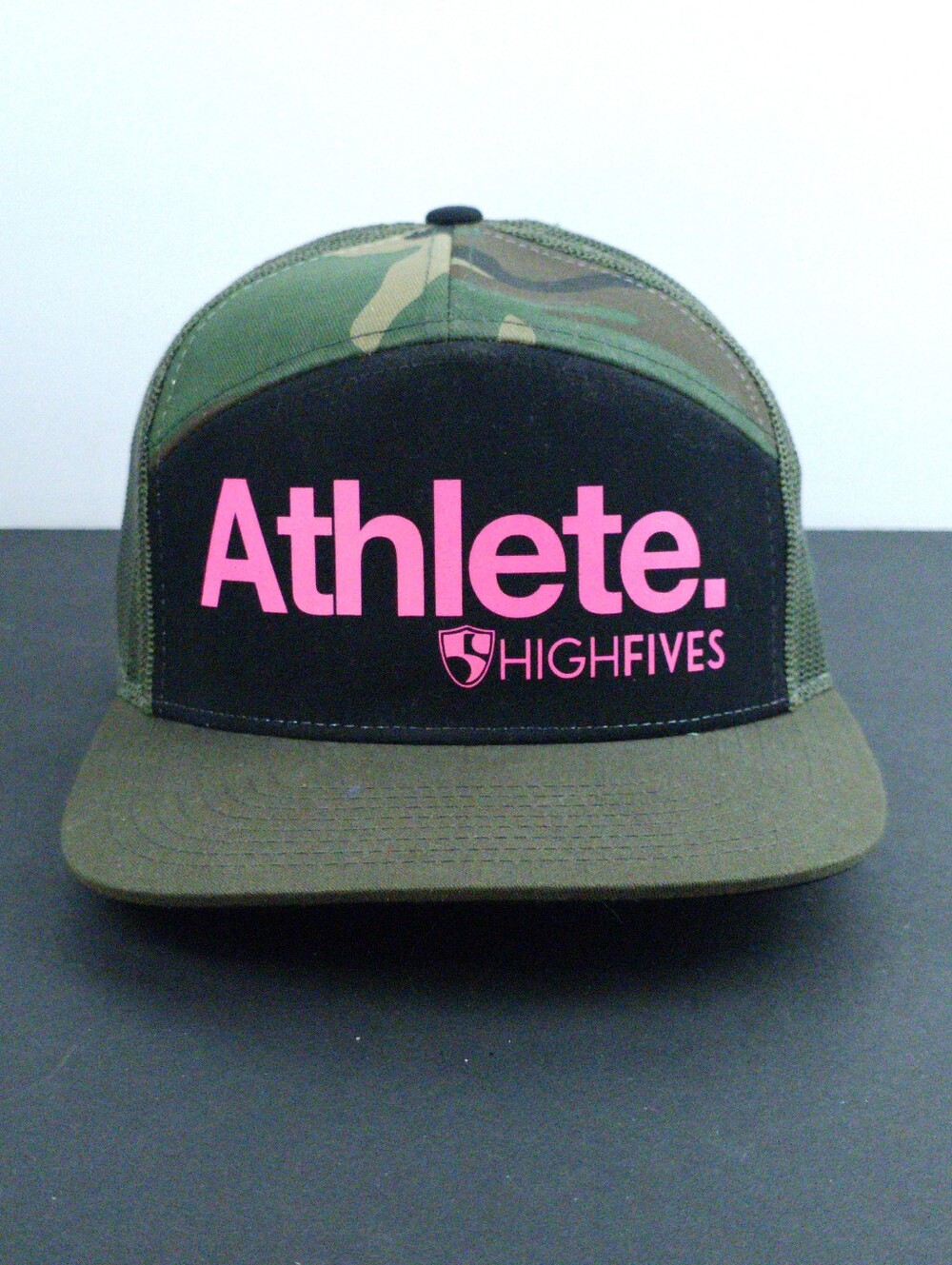 Ski Town All-Stars High Fives Athlete Camo Trucker Hat Snapback Vail Colorado